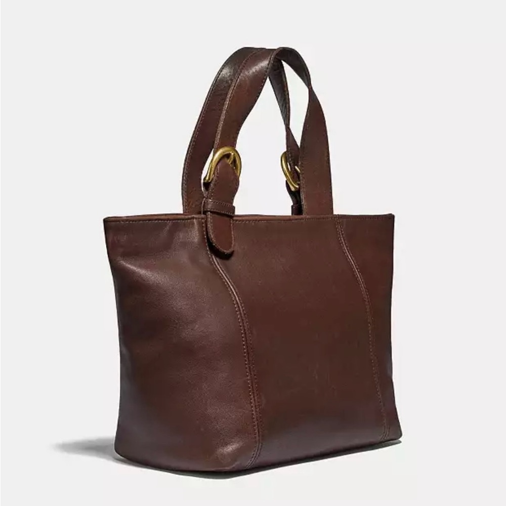Coach Waverly Brown Leather Tote Bag - Picture 2 of 15